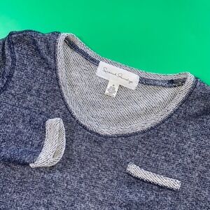 French Laundry Women's Blue Long Sleeve Lace‎ Trim Pullover Top Size M